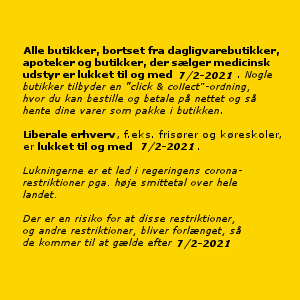 Coronarestriktioner for butikker